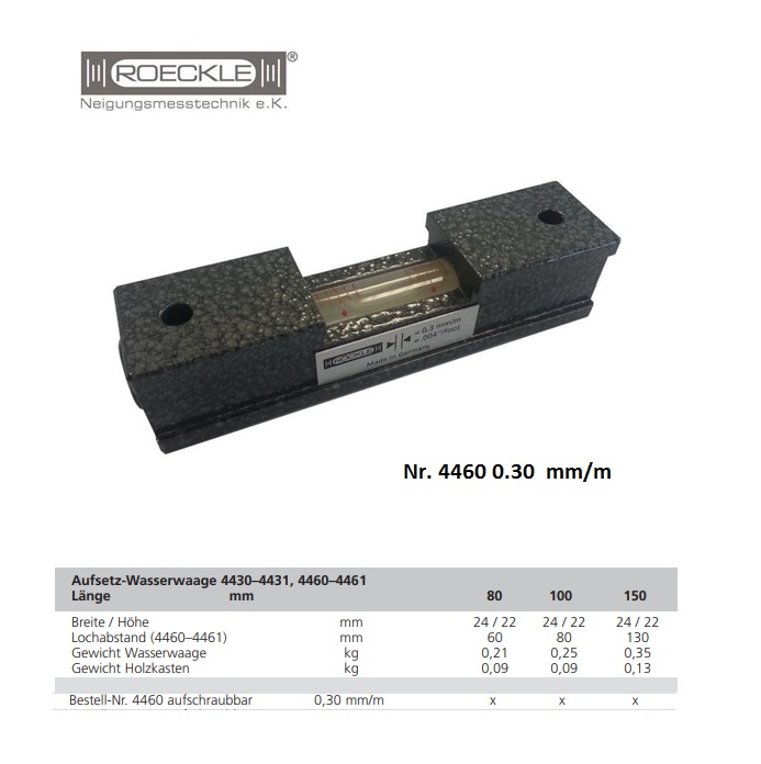 Machine waterpas 150 mm; 0,3 mm/m Afschroefbaar | DKMTools - DKM Tools