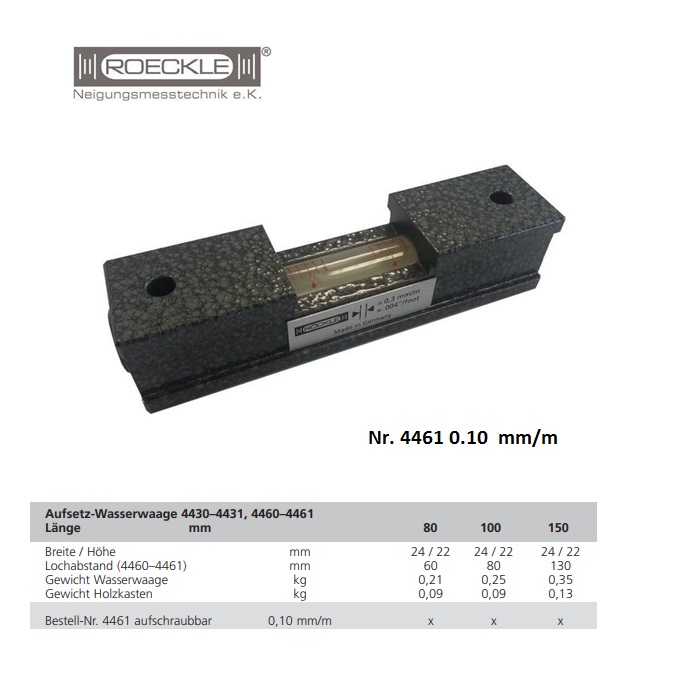 Machine waterpas 150 mm; 0,3 mm/m Afschroefbaar | DKMTools - DKM Tools