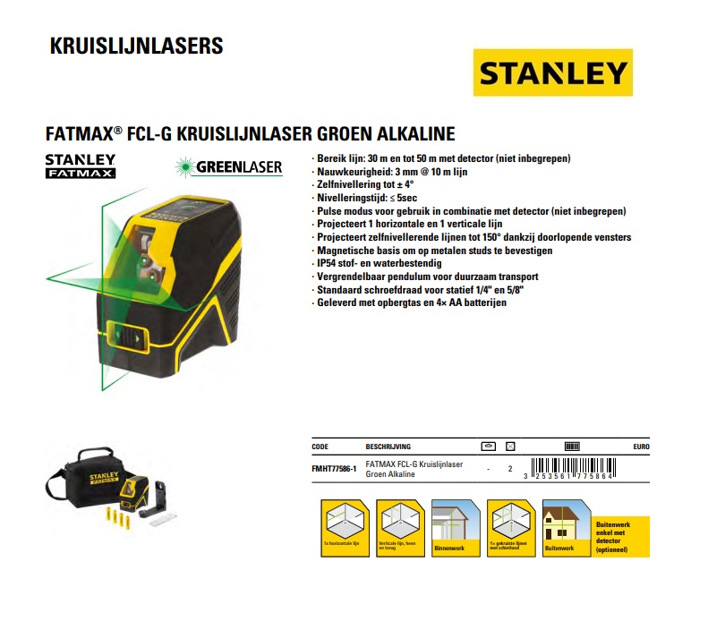 FATMAX Kruislijnlaser FCL-G AA