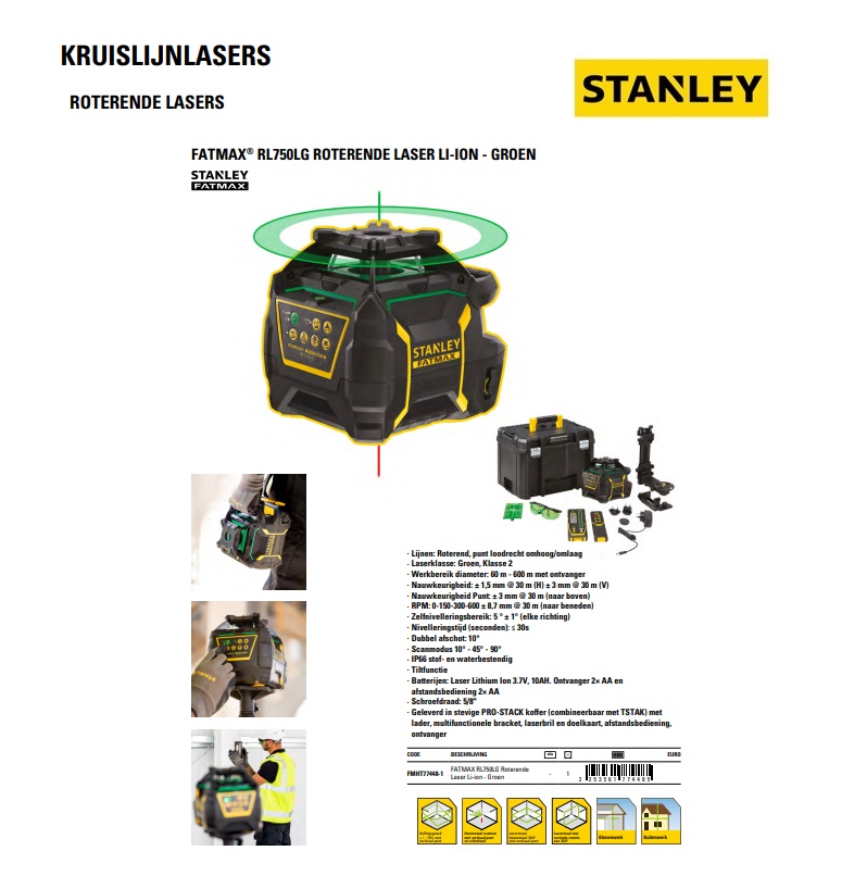 FATMAX Roterende Laser RL600L Li-ion Rood | DKMTools - DKM Tools