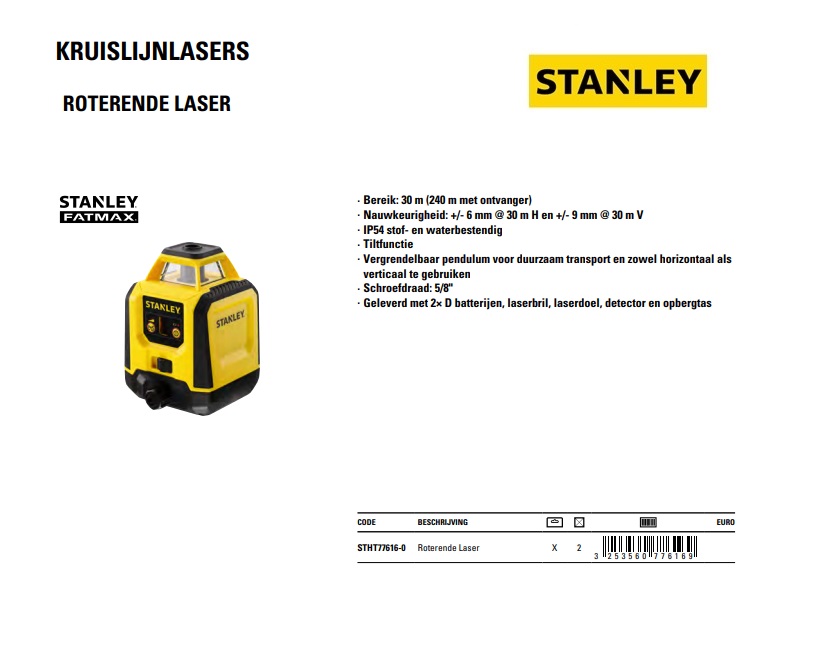 Roterende Laser Rood
