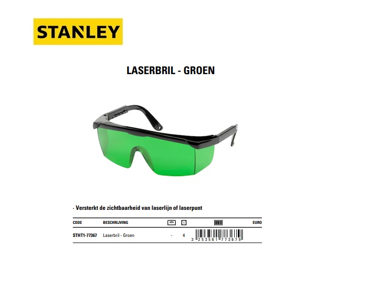 Laserbril Groen