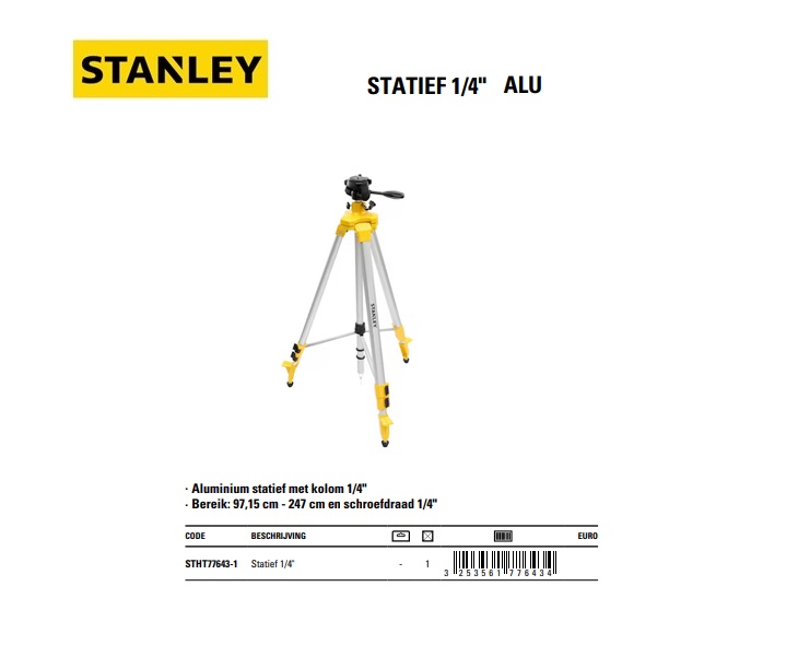 Statief Kantelbare Kop 1/4