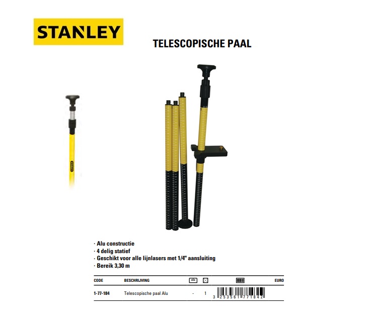 Telescopische Alu Paal MPOLE