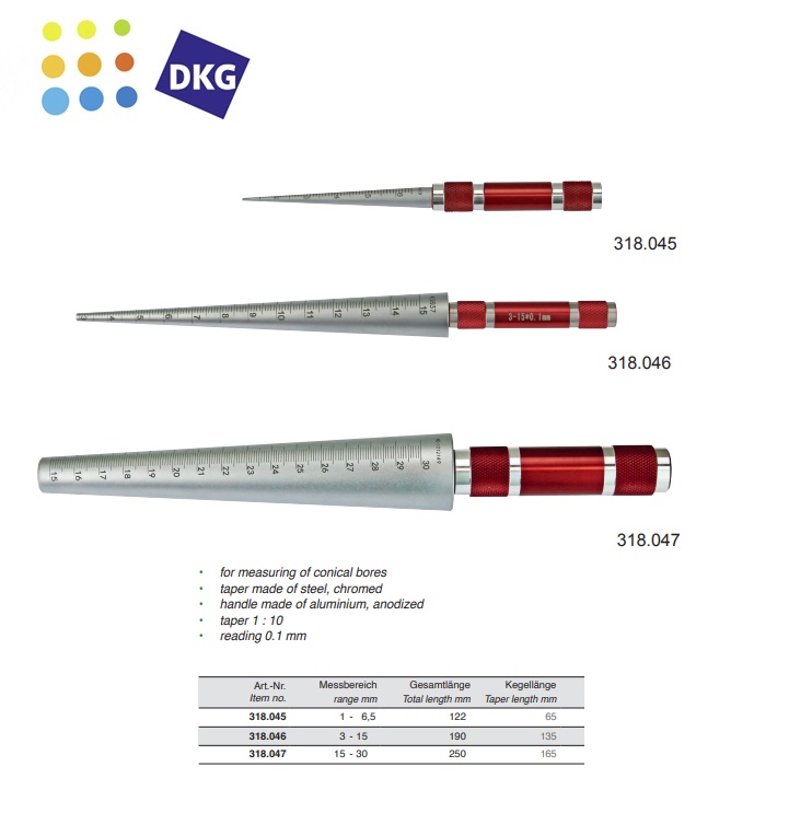 Conische Voelermaat 1 - 6,5 mm