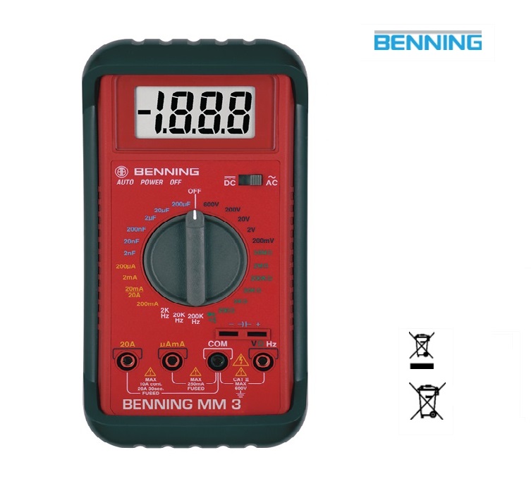 Multimeter MM 3 0,1 mV-600 V AC / DC RMS