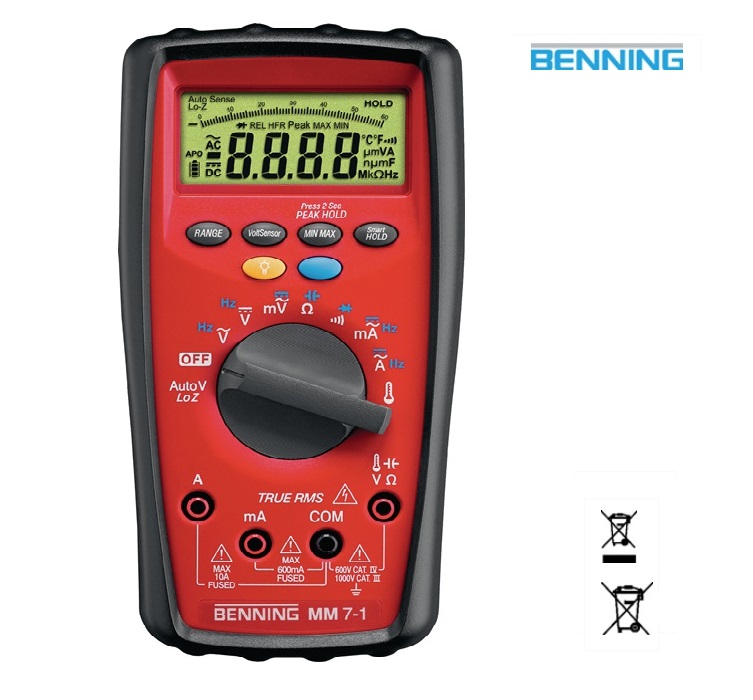 Multimeter MM 7-1 0.00001 V-1000 V AC / DC