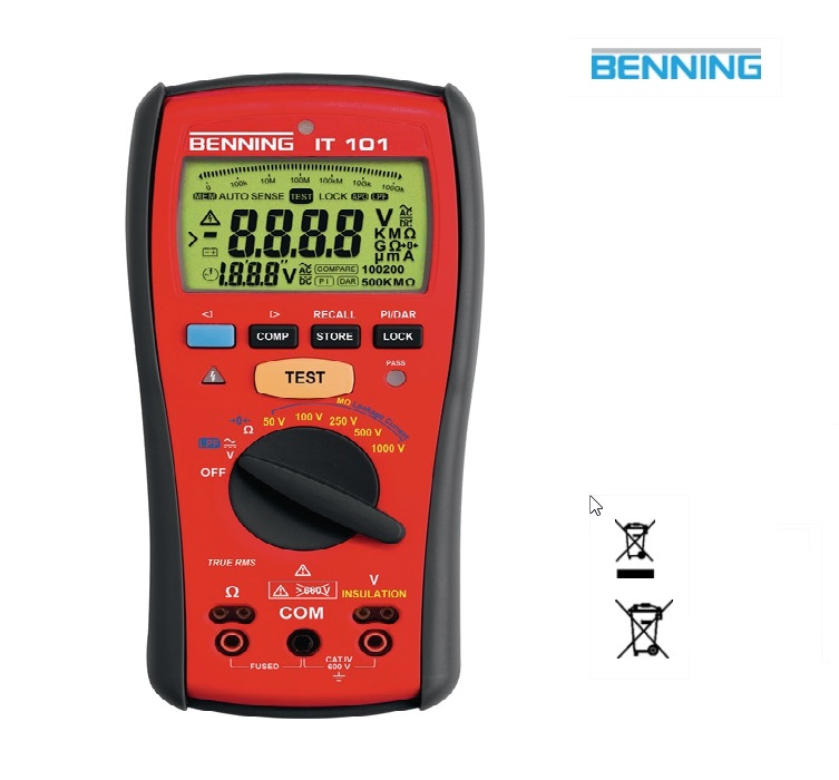 Isolatie- / weerstandsmeetapparaat IT 101 0,1-600 V AC / DC