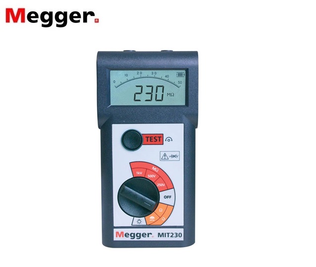 Megger MIT230 Isolatieweerstandtester 250V/500V/1000V met continuiteitstest