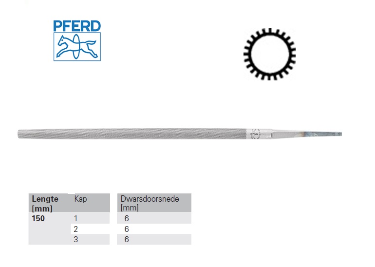 Pferd Ronde vijl DIN 7261 F 4'' 100mm Kap 3 Zoet | DKMTools - DKM Tools