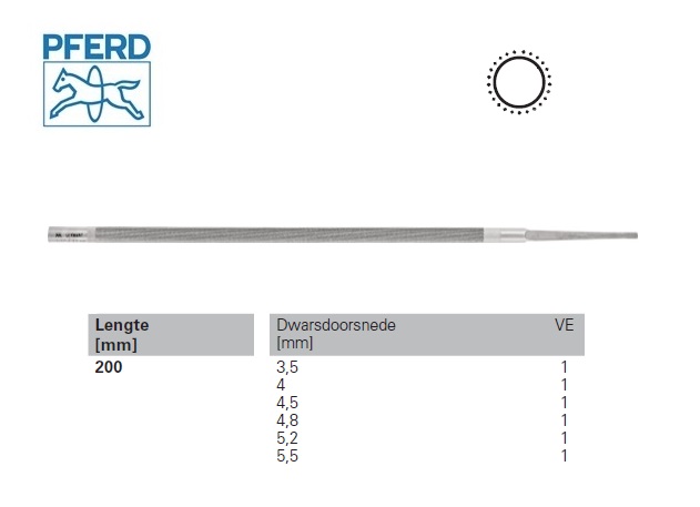 Pferd Kettingzaagvijl DIN 7262 200 x 4,8mm | DKMTools - DKM Tools