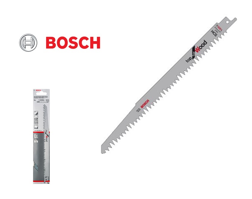 Bosch reciprozaagblad S1531L 240mm, ZT5mm voor Grob