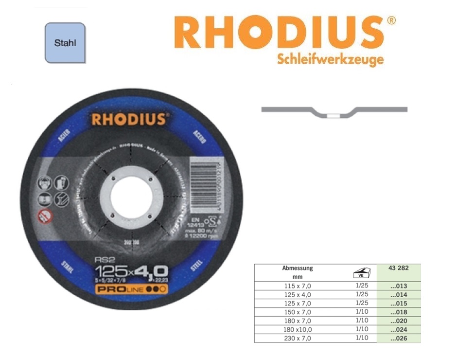 Afbraamschijf RS 2 PRO 115x6mm , Rhodius 200184