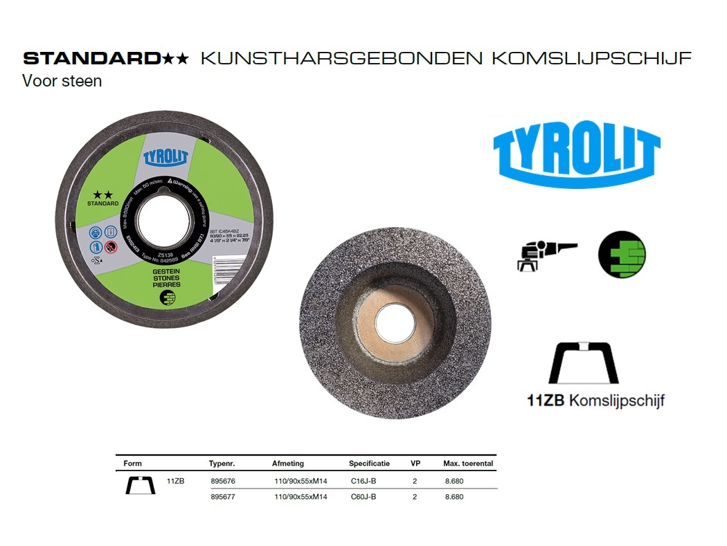 Komschijf 11ZB 110/90x55xM14