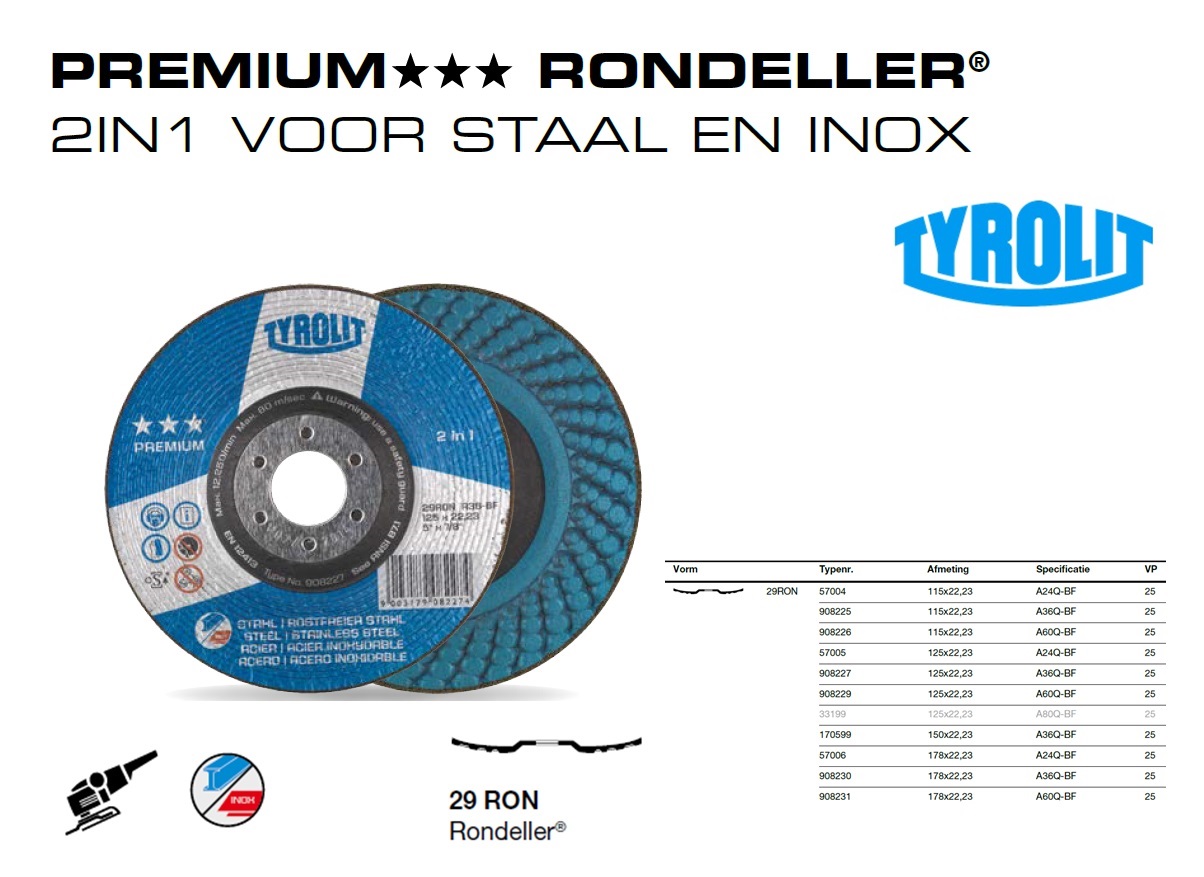 Rondeller 29RON 115x22,23 A24Q-BF