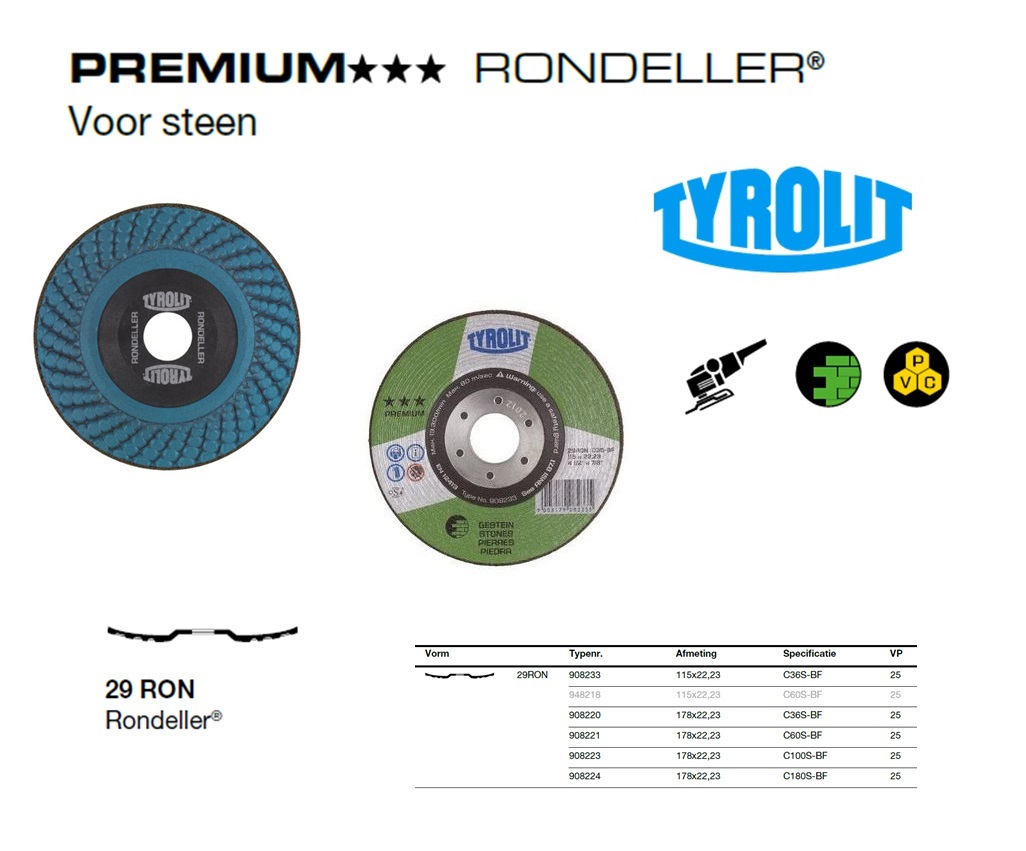 Rondeller 29RON 115x22,23 C36Q-BF