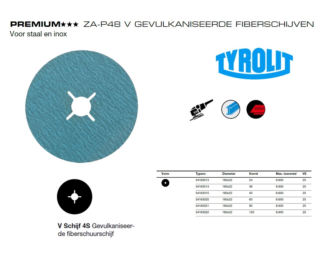 Fiberschijf 180x22 ZA-P48