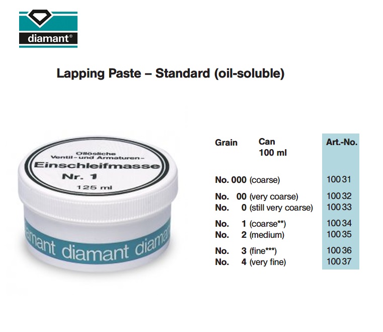 Klepslijppasta 100ml Olie oplosbaar Nr. 1 (grof)