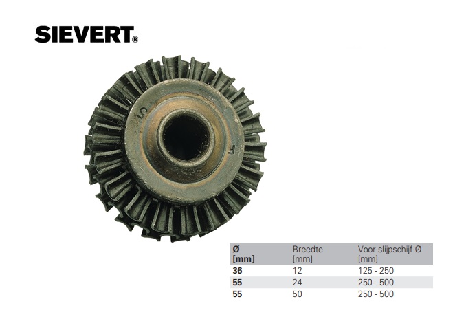 Reservewielen voor Slijpsteenscherper 35/12mm gr.0