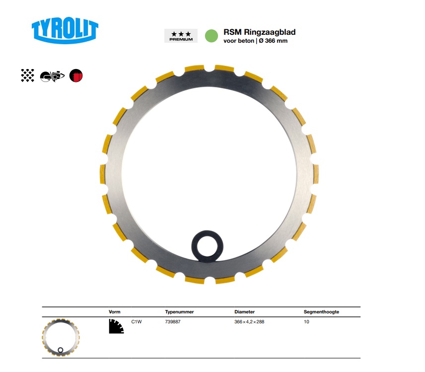 Ringzaagblad C1W 366x4,2x25,4 10 RSM