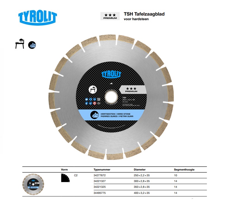 Tafelzaagblad C2W  300x2,4x35  10  35/30 - 30/25,4  TSU | DKMTools - DKM Tools