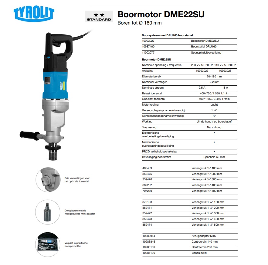 Diamantboormachine DME22SU