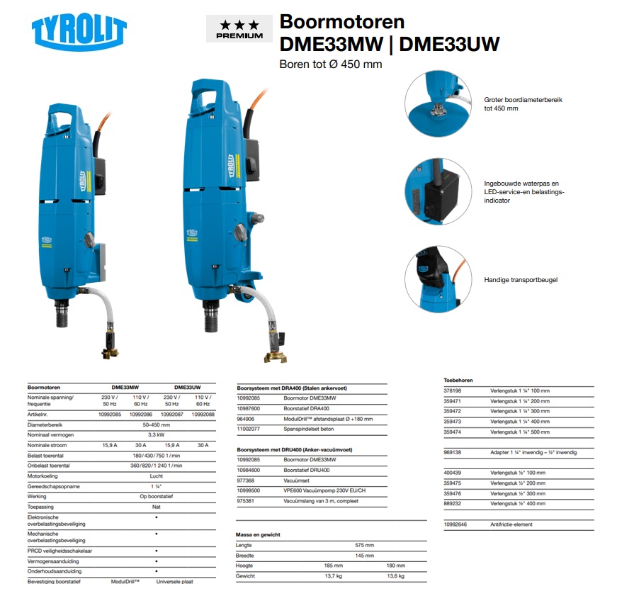 Diamantboormachine DME33MW