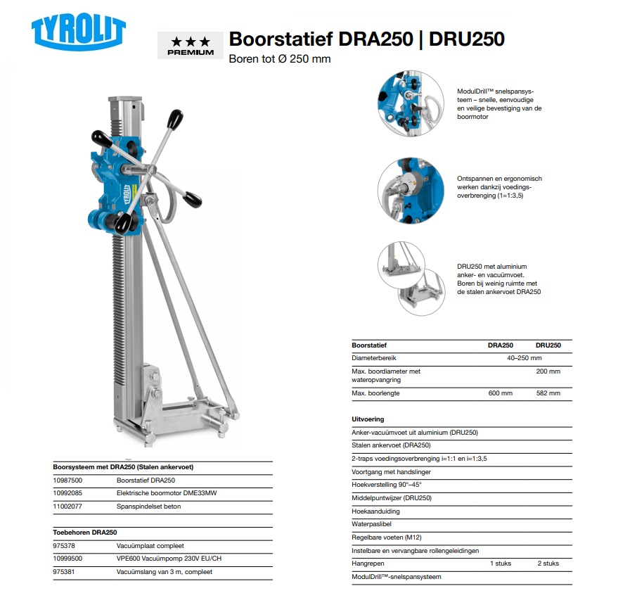 Boorstatief DRA250