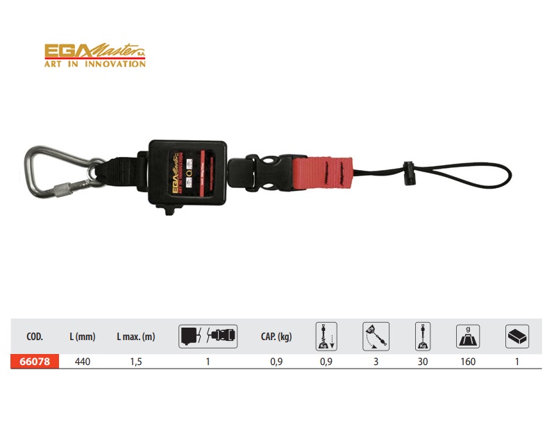 Intrekbare lanyard
