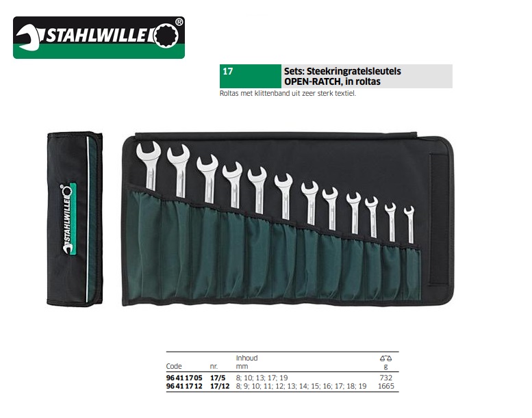 Stahlwille steek-ringratelsleutel 17 10mm | DKMTools - DKM Tools