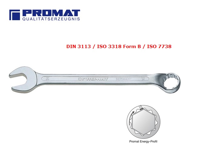 Ringsteeksleutel 19 mm DIN 3113 B Promat 4000823689 | DKMTools - DKM Tools