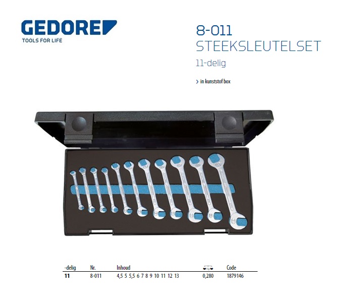 Gedore steeksleutel klein 5,0mm | DKMTools - DKM Tools