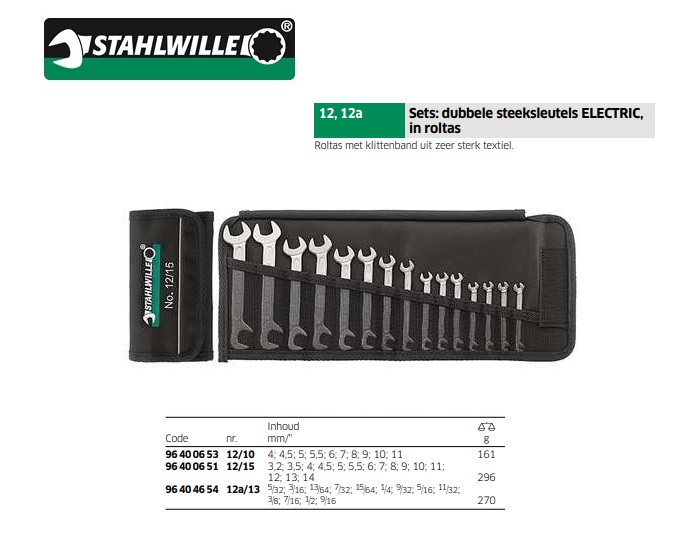 Stahlwille Electric Steeksleutel set 12/10