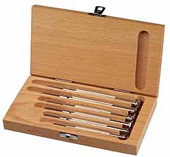 Horlogemakers schroevendraaier set, 6-delig van 1,5mm- PH 0 houten kistje