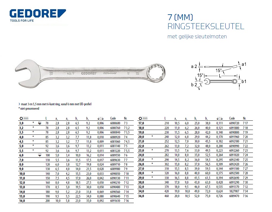 Ringsteeksleutel 32mm L.360mm | DKMTools - DKM Tools