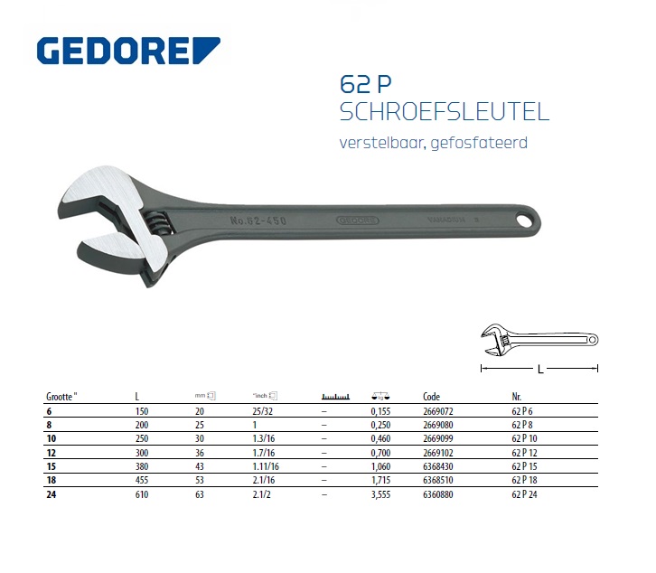 Schroefsleutel, verstelbaar 6