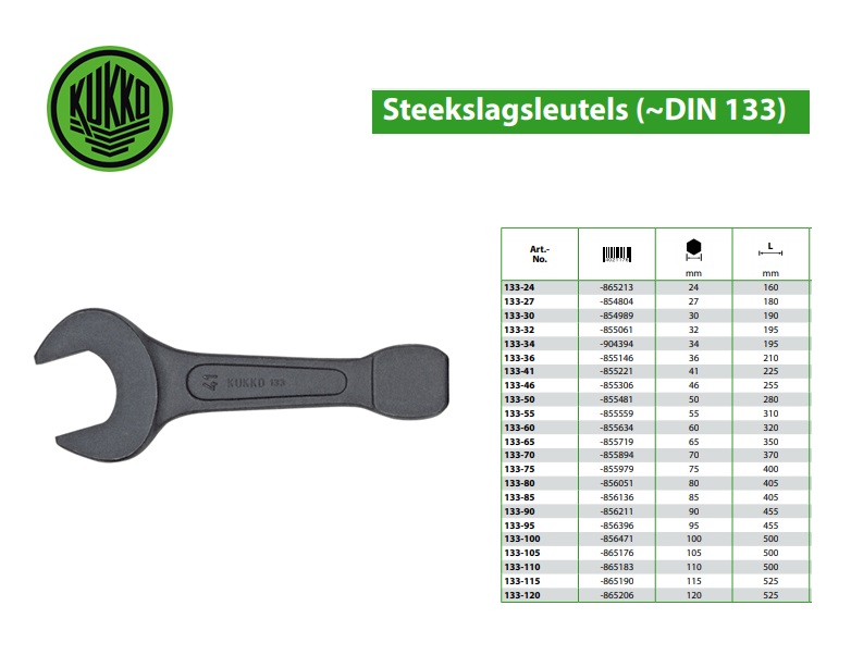 Steekslagsleutel 105 mm Din-133 | DKMTools - DKM Tools