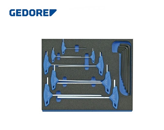 Stiftsleutelset met T-greep in 2/4 CT module, 17-dlg