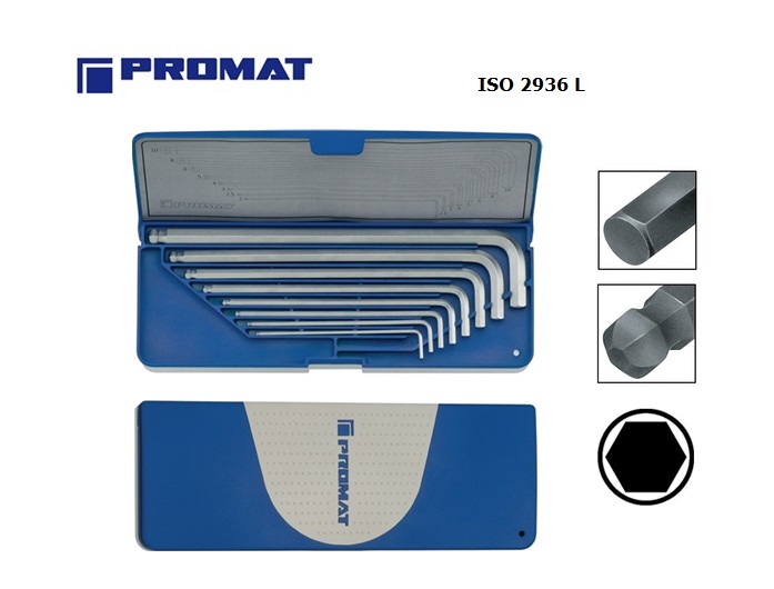 Inbussleutelset met kogelkop lang 1,5-10 9delig | DKMTools - DKM Tools