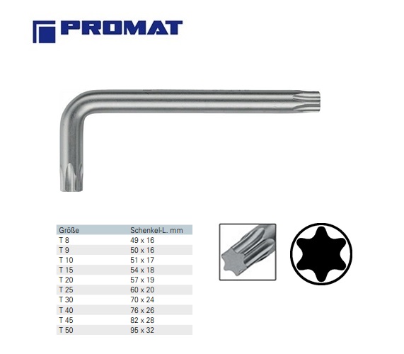 Inbussleutel TORX T27 4,99 | DKMTools - DKM Tools