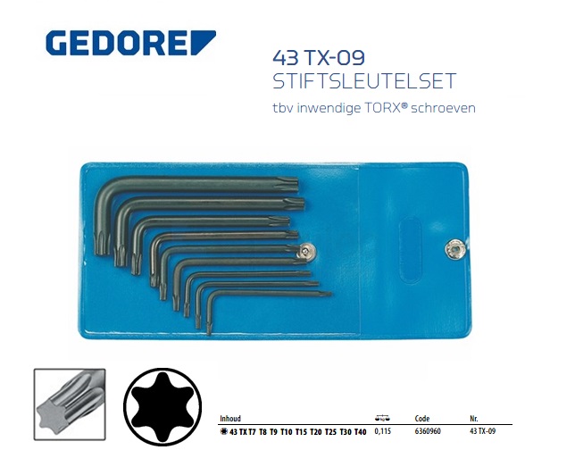 Stiftsleutelset 9-dlg 5/64-3/8AF | DKMTools - DKM Tools