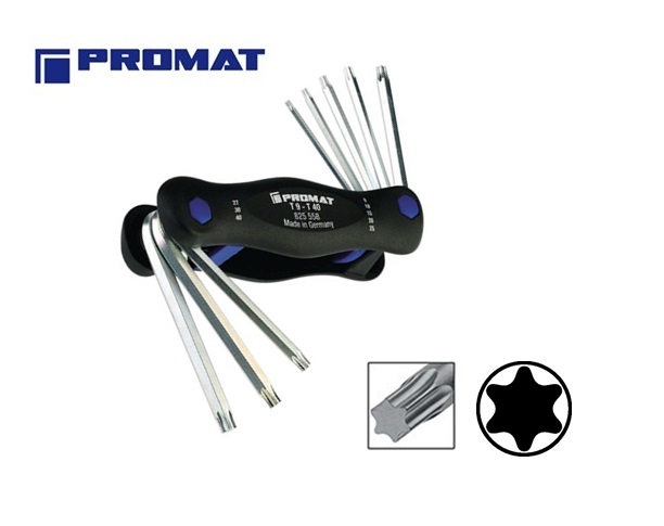 Promat Inbussleutelset TORX met kleurcodering TX 9-TX 45 9 delig | DKMTools - DKM Tools