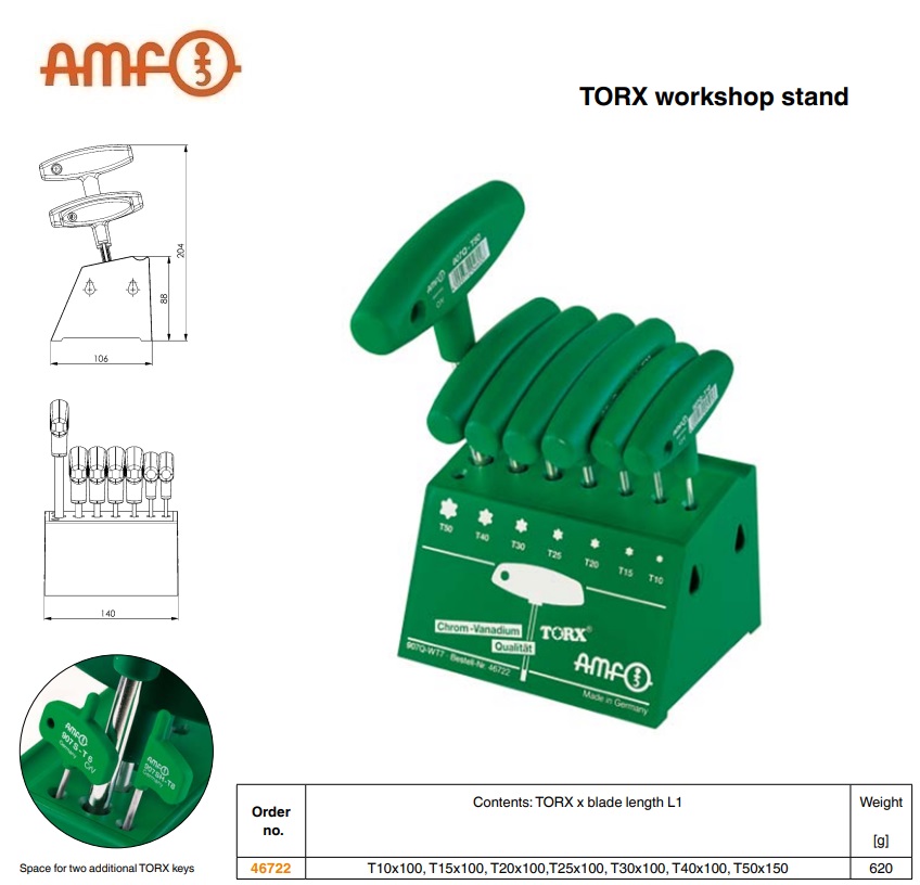 Werkplaatsstandaard TORX 7 delig