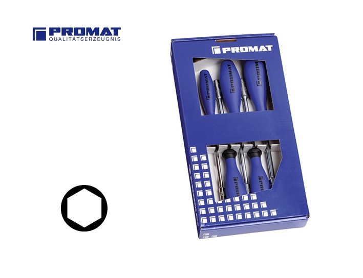 Dop Schroevendraaier set 5-delig Form A Promat 4000827842 | DKMTools - DKM Tools