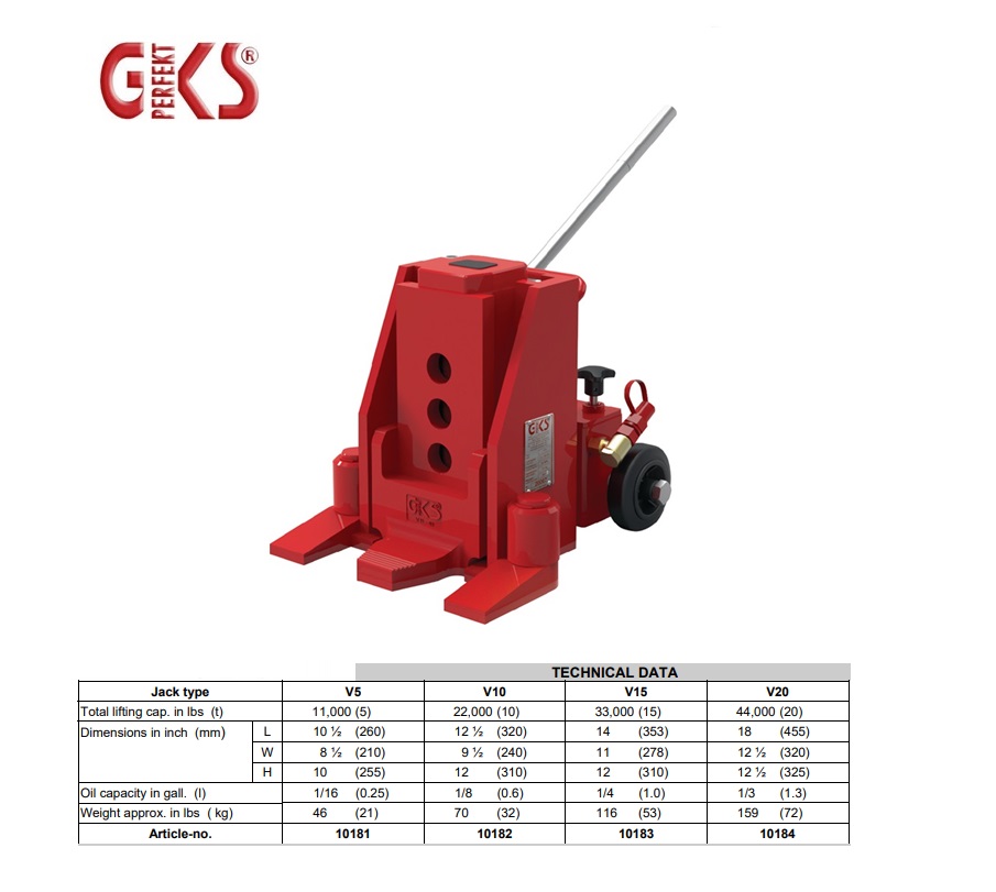 Hydraulische teenkrik V15