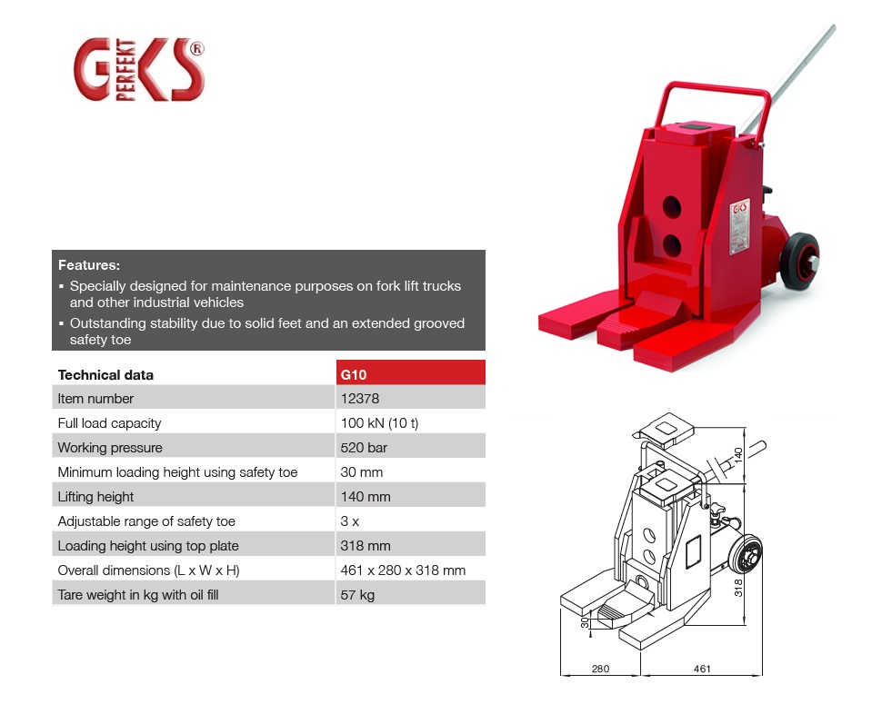 Heftruck vijzel G10