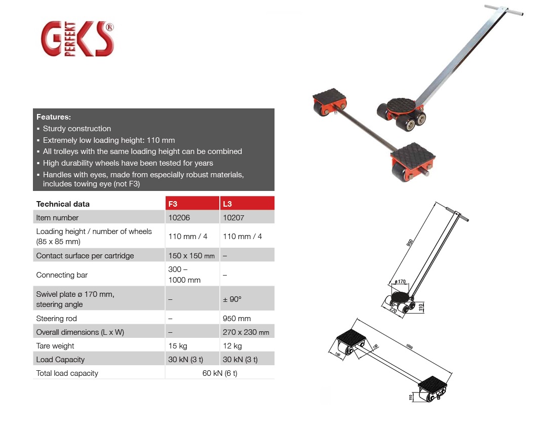 Transportonderstel verstelbaar F18 | DKMTools - DKM Tools