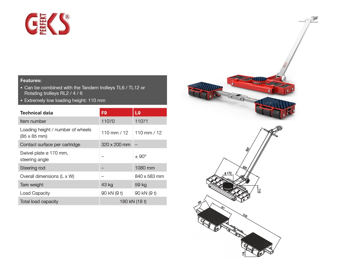Transportrijgestel stuurbaar L60 | DKMTools - DKM Tools