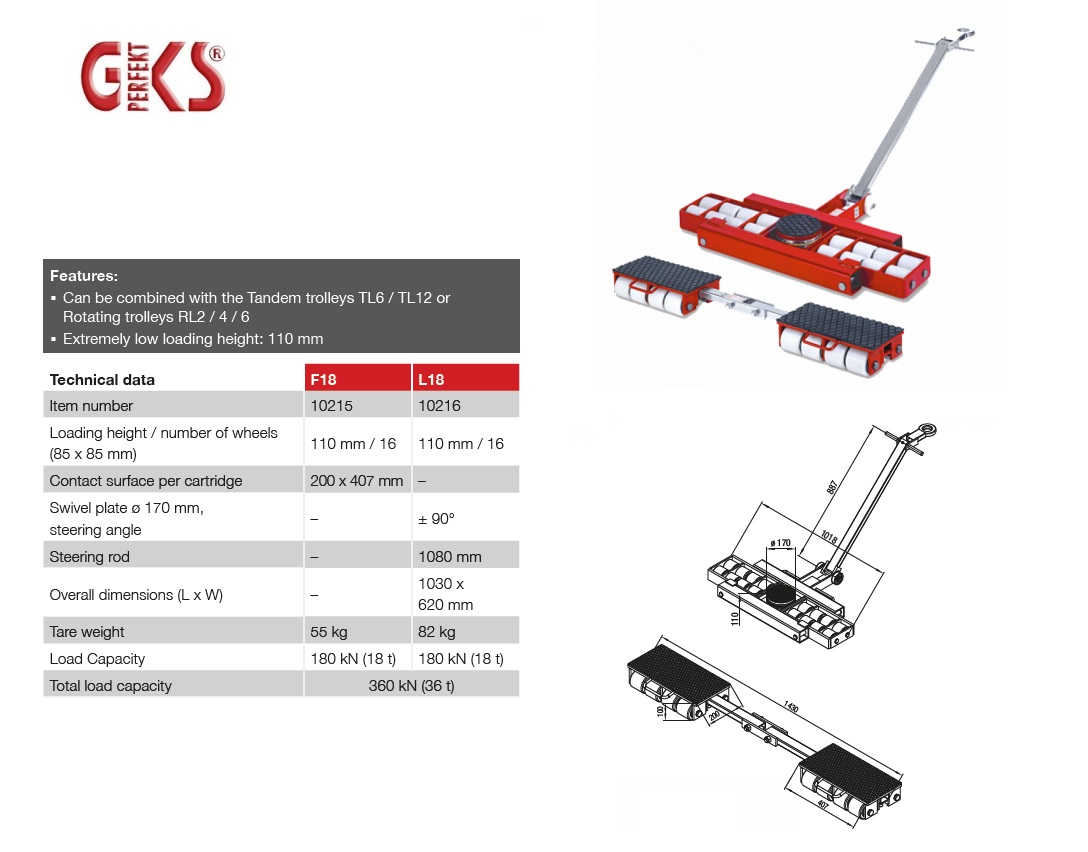 Transportrijgestel stuurbaar L18