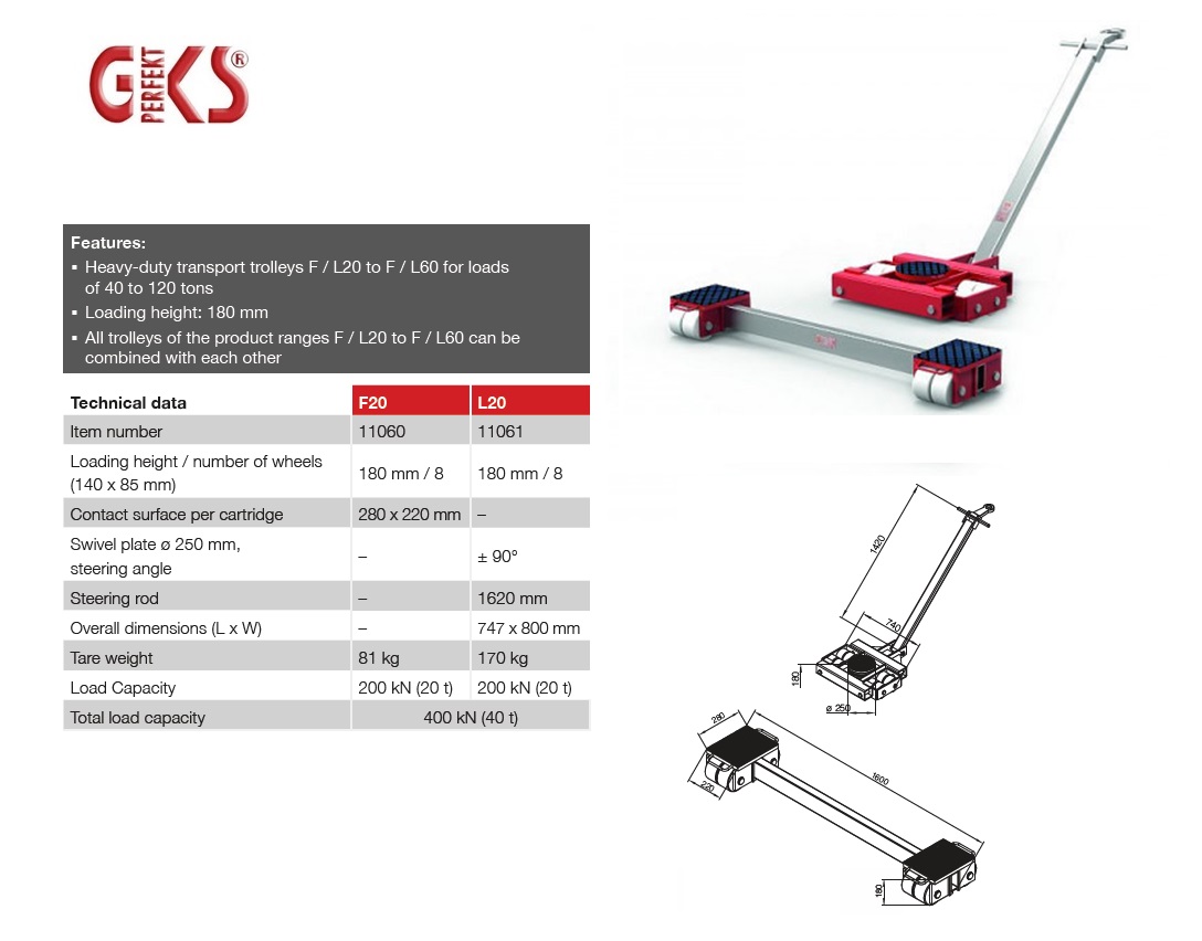 Transportrijgestel stuurbaar L20